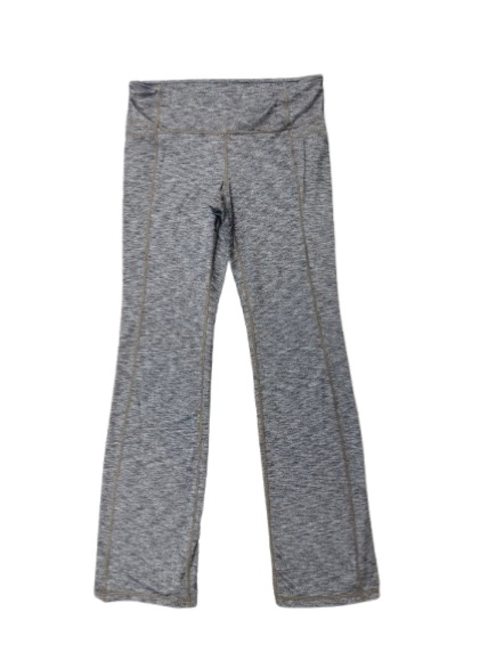 Athleta Gray Heather Wide Leg Flare Yoga Pants Size Large Stretch - Picture 2 of 6